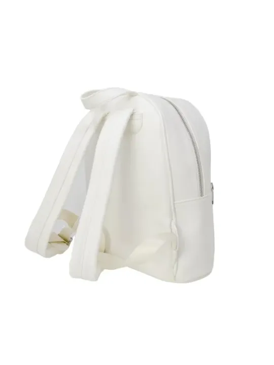 Weißer Rucksack mit Schleifenriemen