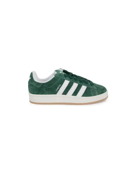 Grüne Adidas Campus Wildleder Sneaker
