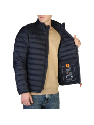 Blauer gesteppter Herren Wintermantel