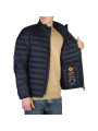 Blauer gesteppter Herren Wintermantel