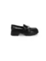 Schwarzer Lackleder-Loafer mit Absatz