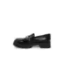 Schwarze Lackleder Loafer mit Absatz