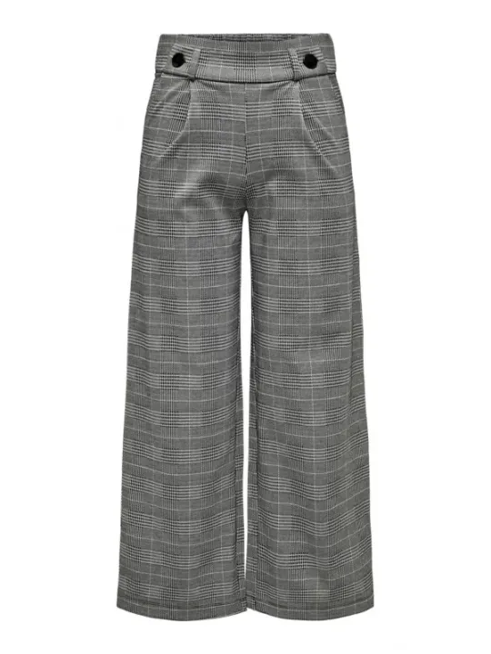 Graue karierte Damenweite Hosen