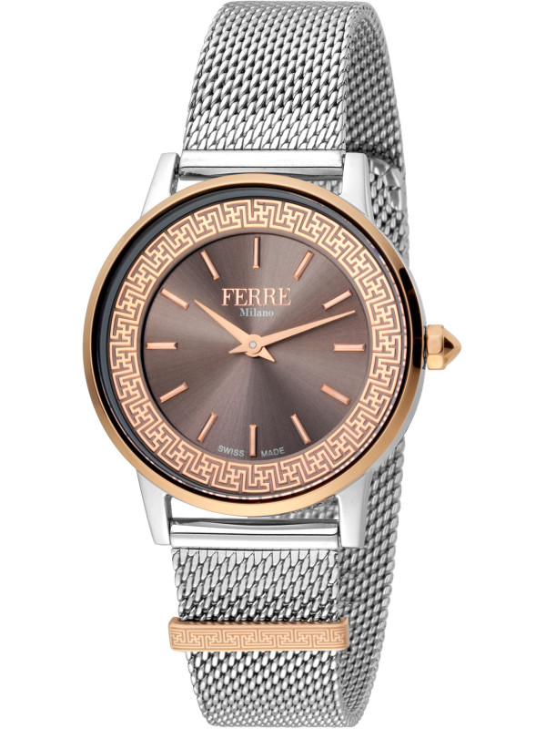 Graue Ferrè Milano Edelstahl Gold Uhr Graue Ferrè Milano Edelstahl Gold Uhr
