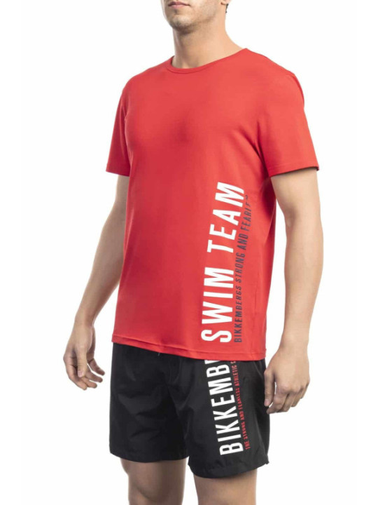 T-Shirts Bikkembergs Beachwear - BKK1MTS04 - Rot 60,00 €  | Planet-Deluxe