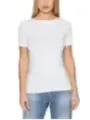 Weißes Baumwoll-T-Shirt lockerer Schnitt