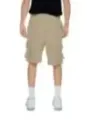 Khaki Cargo-Shorts mit Klettverschluss