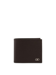 Schwarze Ledergeldbörse mit Ferragamo Logo