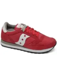 Rote und weiße Saucony Sneakers