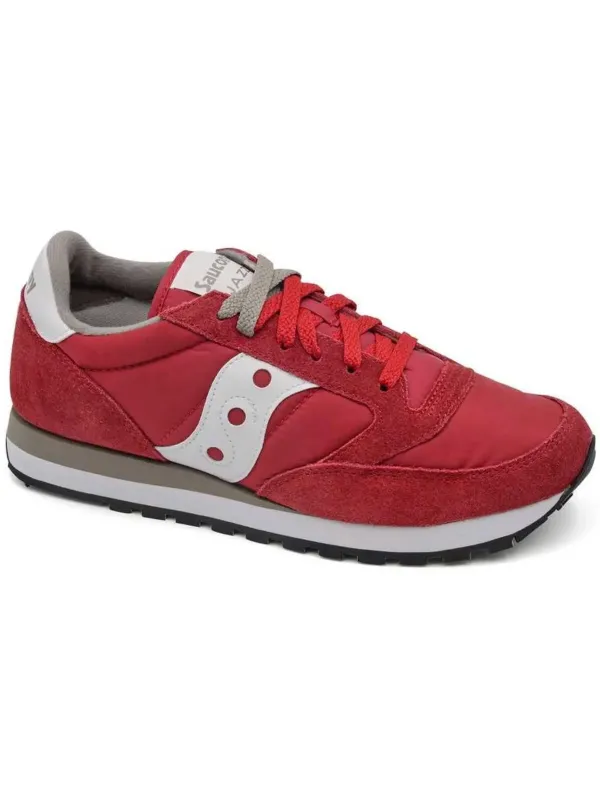 Rote und weiße Saucony Sneakers