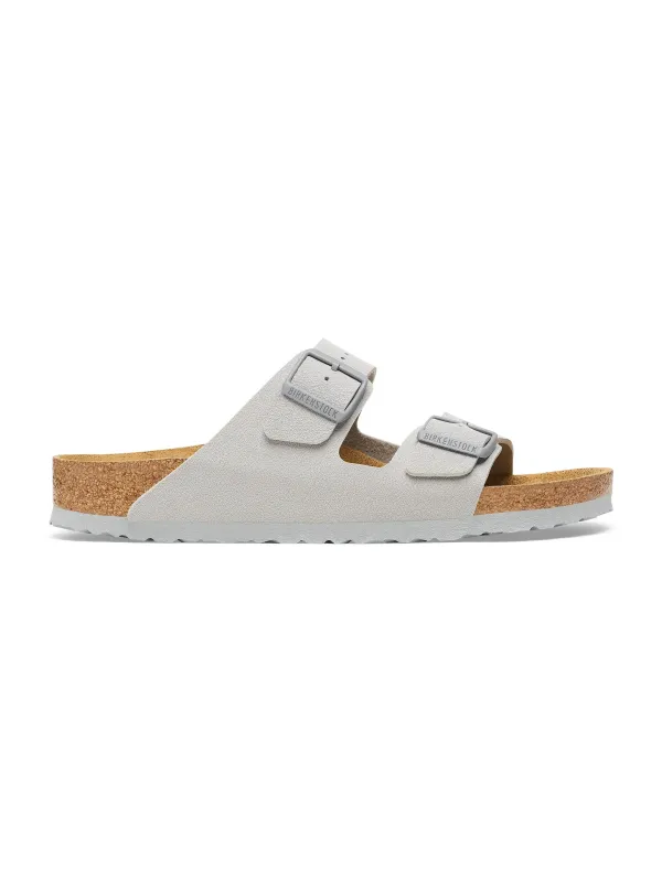 Graue Birkenstock-Sandalen mit Korkfußbett Graue Birkenstock-Sandalen mit Korkfußbett