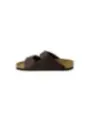 Braune Birkenstock Ledersandalen mit Riemen