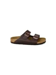 Braune Birkenstock Ledersandalen mit Riemen