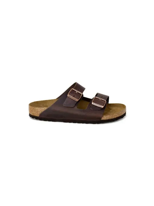 Braune Birkenstock Ledersandalen mit Riemen