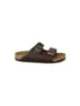 Braune Birkenstock Ledersandalen mit Riemen