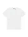 Weißes Baumwoll-T-Shirt mit Reißverschluss