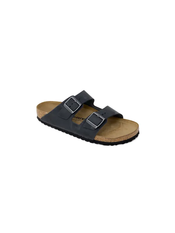 Schwarze Birkenstock Pantoletten mit Riemen Schwarze Birkenstock Pantoletten mit Riemen