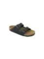 Schwarze Birkenstock Pantoletten mit Riemen
