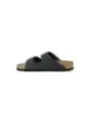 Schwarze Leder Birkenstock Herren Sandalen