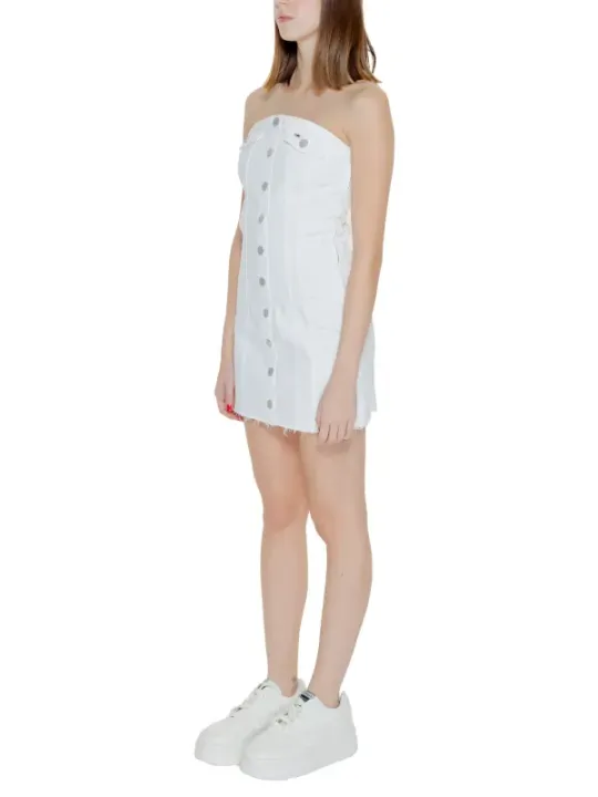 Weißes Tommy Hilfiger Jeans Minikleid