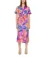 Tropisches Kleid mit leuchtendem Muster