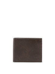 Dunkelbraunes Lederbifold Lumberjack Herrenbrieftasche