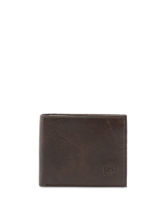 Dunkelbraunes Lederbifold Lumberjack Herrenbrieftasche