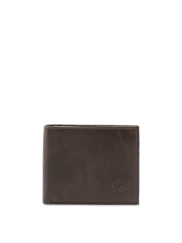 Dunkelbraunes Lederbifold Lumberjack Herrenbrieftasche