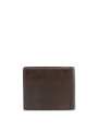 Dunkelbraunes Lederbifold-Portemonnaie Lumberjack Braun