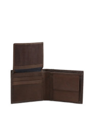 Dunkelbraunes Lederbifold Lumberjack Herrenbrieftasche
