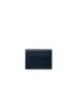 Schwarze Lederkartenbörse mit Logo