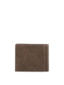 Dunkelbraune Lederbrieftasche, kompakt und schlicht
