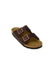 Lederriemen Sandalen mit Korkfußbett