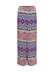 Rosa geometrische Blumen-Polyester-Hose