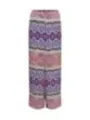 Rosa geometrische Blumen-Polyester-Hose