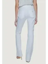 Weiße Straight Leg Damenjeans