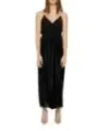 Schwarzes Sommerkleid mit Spaghetti-Trägern
