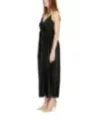 Schwarzes Seidenabendkleid mit Spaghettiträgern