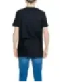 Charcoalgraues Baumwoll-T-Shirt mit Rundhalsausschnitt