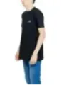 Schwarzes T-Shirt mit Vogel-Logo