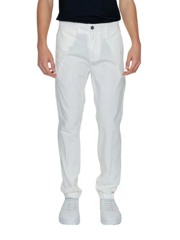 Weiße Slim Fit Stoffhose Borghese Weiße Slim Fit Stoffhose Borghese