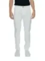 Weiße Slim Fit Stoffhose Borghese