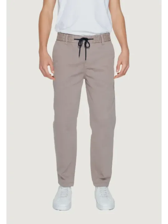 Taupe Slim Fit Hose Beine
