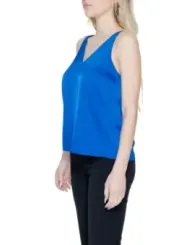 Schlanker V-Ausschnitt Damen-Top Vila