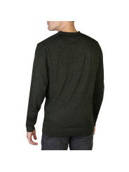 Grüner Baumwoll-Polyester Relaxed-Fit Pullover