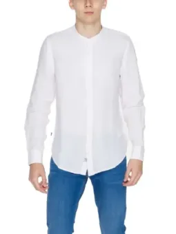 Weißes Blauer 473983 Hemd Detailaufnahme