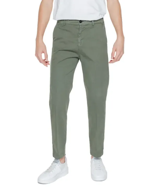 Helle olivgrüne Herren Stoffhose
