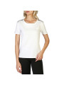 Weißes T-Shirt mit schwarzen Nieten
