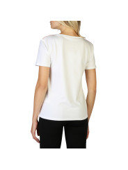 Weißes T-Shirt mit Schulterstreifen