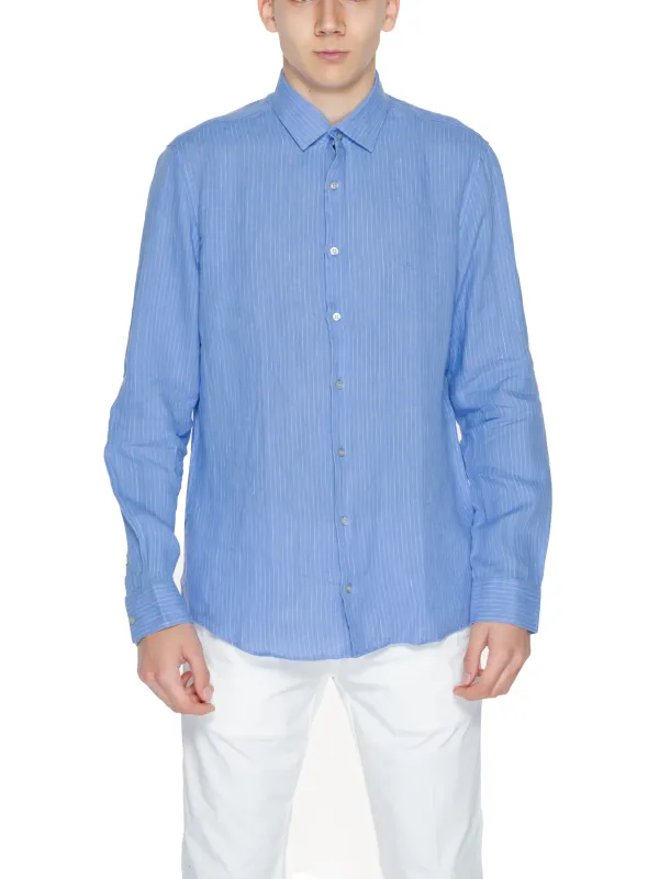 Hellblaues gestreiftes Hemd von Calvin Klein Hellblaues gestreiftes Hemd von Calvin Klein